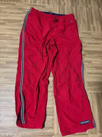 ABERCROMBIE 레드 스트라이프 와이드 팬츠
