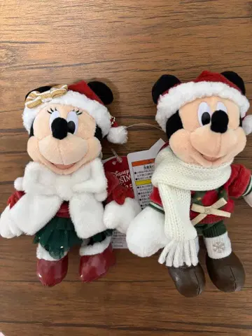 인형 배지 미키 미니 디즈니 크리스마스