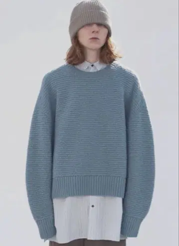 JIEDA 지에다 오버 니트 스웨터 니트 BLUE