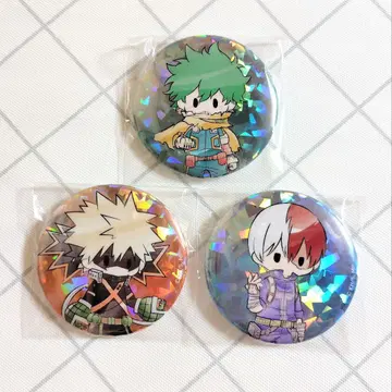 나의 히어로 아카데미아 레트로풍 캔뱃지 미도리야 바쿠고 토도로키