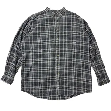 L.L.Bean 캐나다제 플란넬 셔츠 XL 그레이 체크 엘엘빈