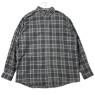 L.L.Bean 캐나다제 플란넬 셔츠 XL 그레이 체크 엘엘빈