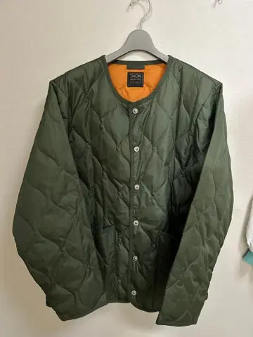 TAION 퀼팅 자켓 올리브 그린