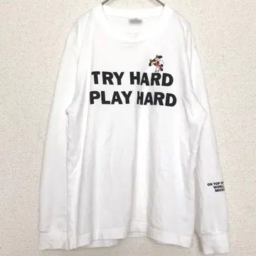 지유|디즈니 콜라보 긴팔 T셔츠 [ S ] 미키마우스 스케이트보드