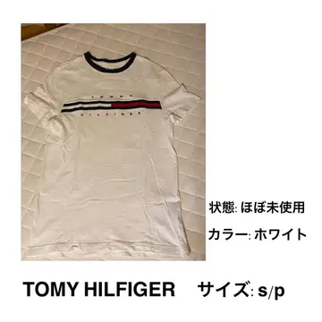 TOMY HILFIGER 화이트 반팔 T셔츠 s/p