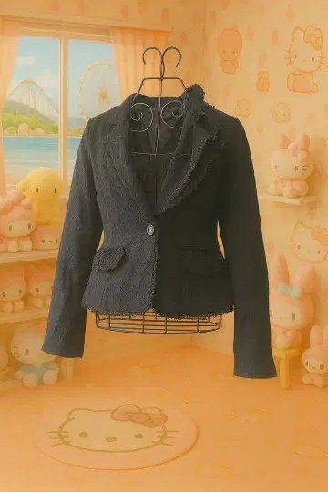 axes femme 자켓 빅 사이즈 L 레이스 탈부착 가능 자켓 관 A3