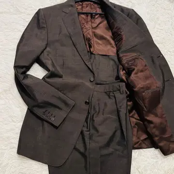 컨디션 최상 던힐 셋업 수트 52J 2B 빅 사이즈 브라운