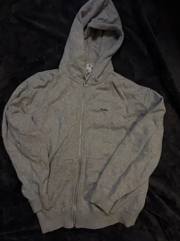 X-girl 그레이 풀 집업 후드티