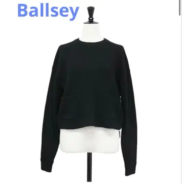 Ballsey (볼지) 링크스 리브 숏 풀오버 블랙 새상품급