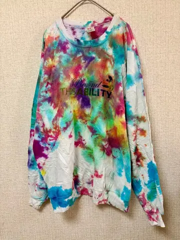 Hanes 헤인즈 화려한 타이다이 패턴 맨투맨 XL