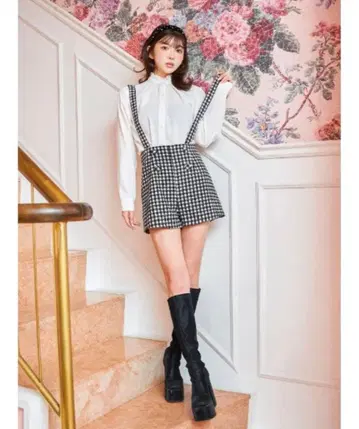 Darich 하이웨스트 서스펜더 숏팬츠