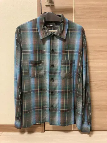 ONAOSHI GEORGE 레이온 옴브레 셔츠 M 파랑 x 그린