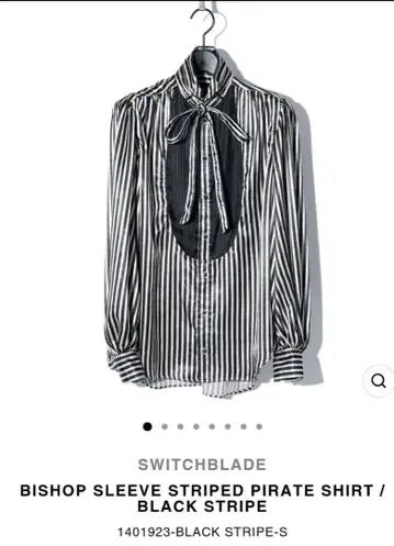 SWITCHBLADE 비숍 슬리브 셔츠 블랙 스트라이프 hyde