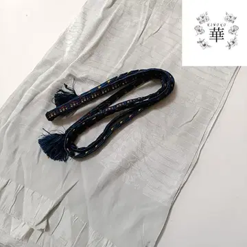 이세 6 허리띠 세트 오비 장식 천 블루 그레이