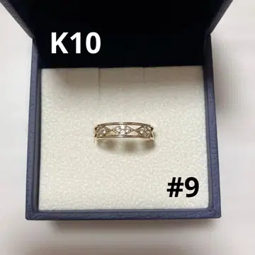 K10 화이트 토파즈 반지 반돔 아오야마