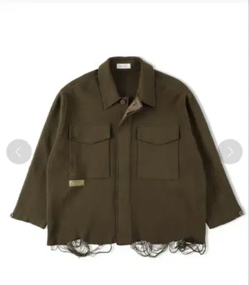 magicstick 니트 소재 데미지 가공 셔츠 가디건