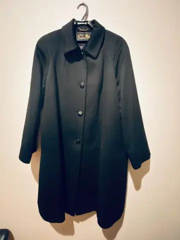 캐시미어 100% 블랙 롱 코트