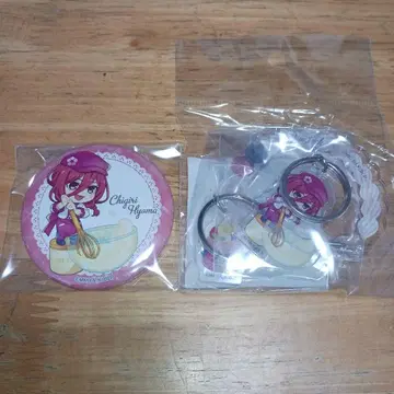 치기리 효마 Bon appetit 캔뱃지 & 아크릴 카라비너 블루 록