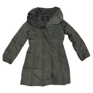 새상품급 [ INED ] 이네드 숄카라 롱 다운 코트 모스그린 9