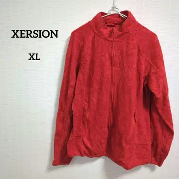 해외 구제 의류 1점 XERSION 빨간색 집업 플리스 자켓 XL