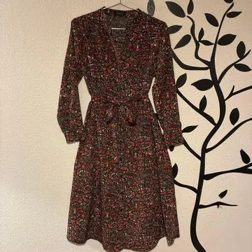 BARNEYS NEW YORK 꽃무늬 랩 드레스 size 38