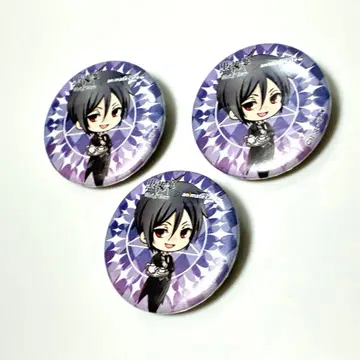 흑집사 세바스찬 미카엘리스 애니메이트 카페 캔뱃지 3개 세트