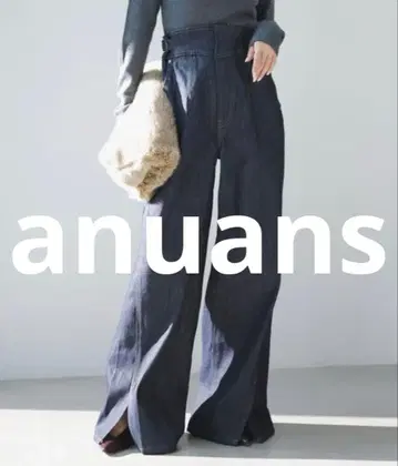 새상품급 anuans 데님 팬츠 MEDIUM 인디고 블루 여성용