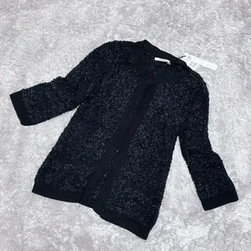 택 포함 새상품 RADIATE 라메감 가디건 블랙