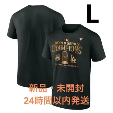 다저스 월드 시리즈 2024 우승 기념 퍼레이드 T셔츠 블랙 L