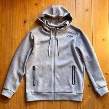 [새상품급] 타이틀리스트 스트레치 맨투맨 풀 집업 후드티 그레이 LL