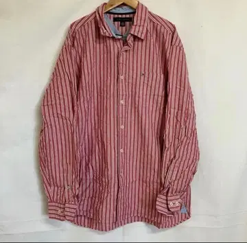 타미힐피거 미국 빈티지 의류 가슴 포켓 스트라이프 패턴 긴팔 셔츠