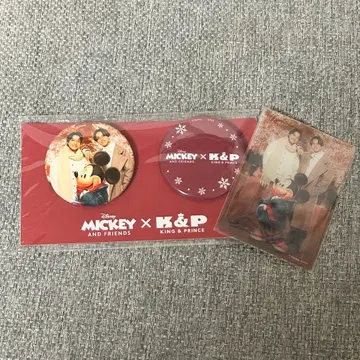 킹프리 미키마우스 캔뱃지 세트 클리어 카드 2점