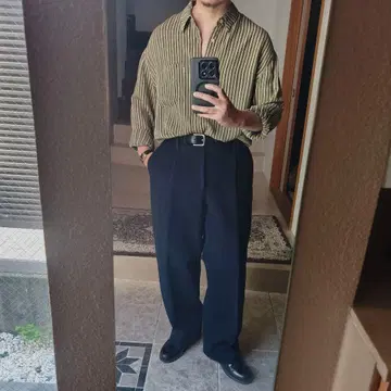 USA제 스트라이프 레이온 셔츠