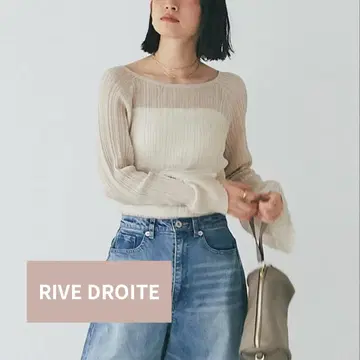 RIVE DROITE 워셔블 시어 랜덤 리브 니트