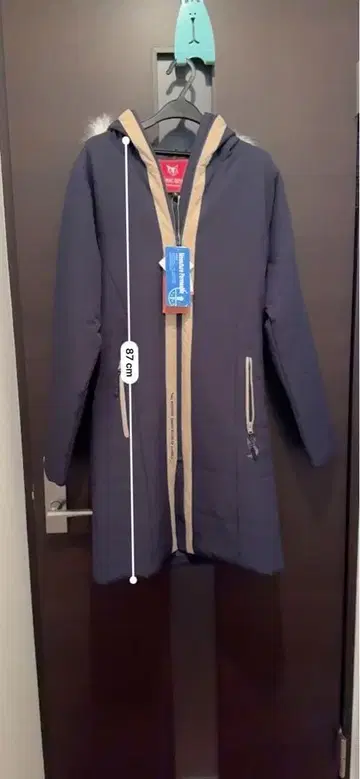 택 포함 새상품 T-MAC OUTING 후드 부착 롱 코트