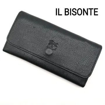 일비종떼 IL BISONTE 3단 폴더형 장지갑 가죽 블랙 다기능