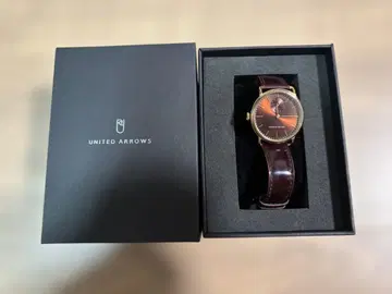 UNITED ARROWS 자동 와인딩 시계 브라운