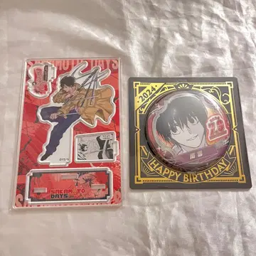 사카모토 데이즈 2024 벌스데이 캔뱃지 디오라마 나구모 2점