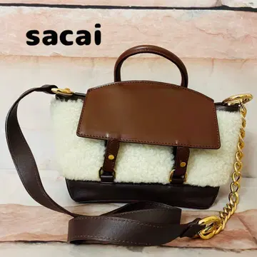 sacai 무스탕 가죽 보아 숄더백 핸드백 2way