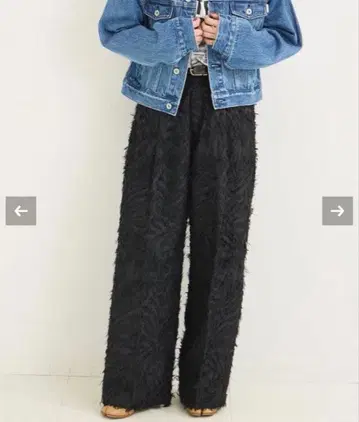 B.C STOCK 자카드 팬츠 블랙