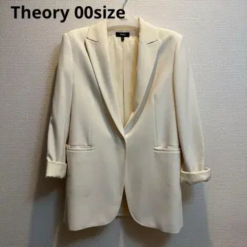 띠어리 아이보리 노카라 자켓