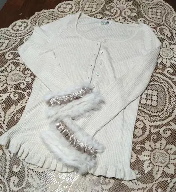 hbis 아이보리 리브 가디건