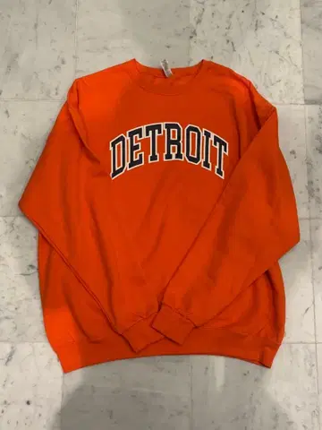 JERZEES DETROIT 프린트 맨투맨 XL 오렌지