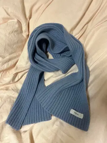 TODAYFUL 리브 머플러 라이트 블루 그레이 씰무린