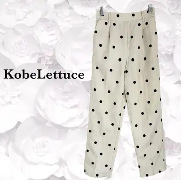 [ 고베 레터스 ] 팬츠 스트레이트 [ F ] 아이보리 도트 캐주얼