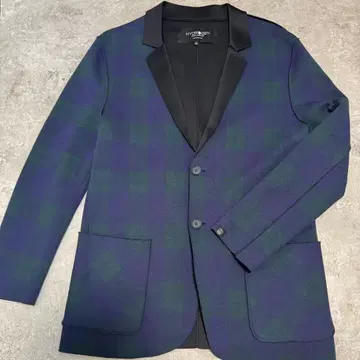 컨디션 최상 이탈리아제 XL 하이드로겐 타탄 체크 테일러드 자켓