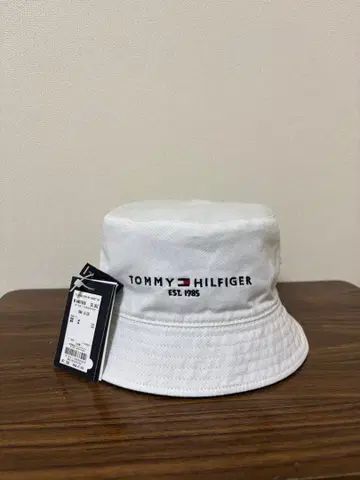 TOMMY HILFIGER 리버서블 버킷 햇 화이트