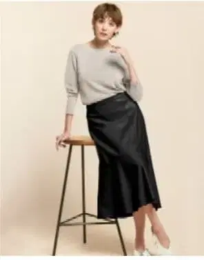 에코 가죽 머메이드 스커트 블랙 사이즈 9 미사용품