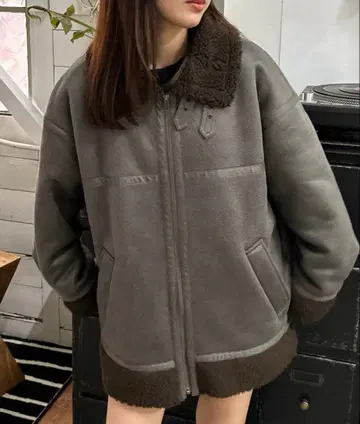 보아 안감 페이크 스웨이드 블루종 [ ZOZOTOWN 한정판 아이템 ]