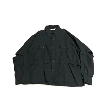 sasquatchfabrix 코튼 린넨 셔츠 블랙